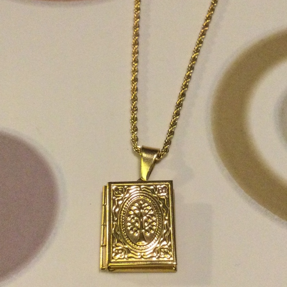 NEW Book Of Knowledge Locket Necklace